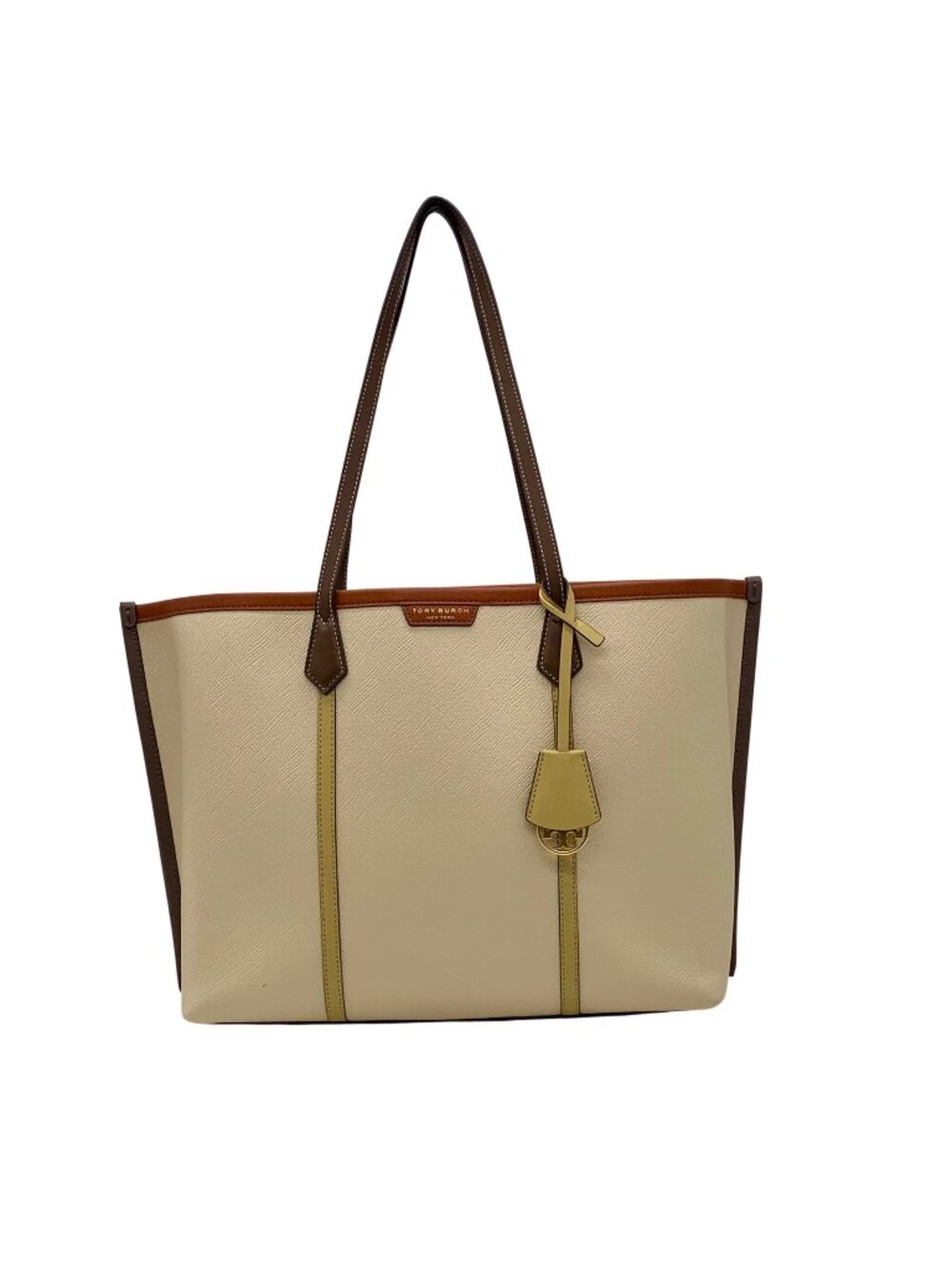 Tory Burch Tan Leather Perry Triple-Compartment Tote